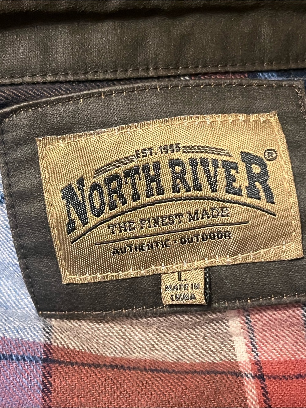 North River Coated Shacket dark gray Long-Sleeve shirt jacket size L - Picture 9 of 14